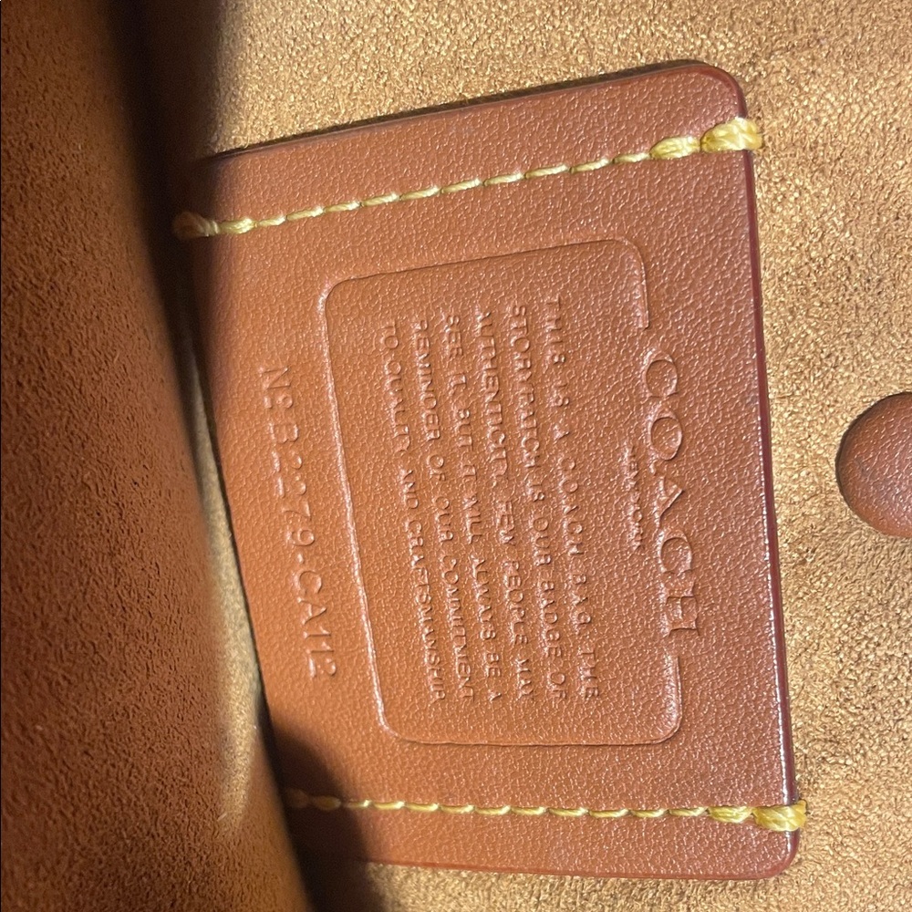Coach Orange Leather Shoulder Bag - Picture 3 of 5